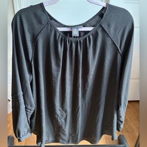 Chelsea & Theodore Black and White Dotted Blouse